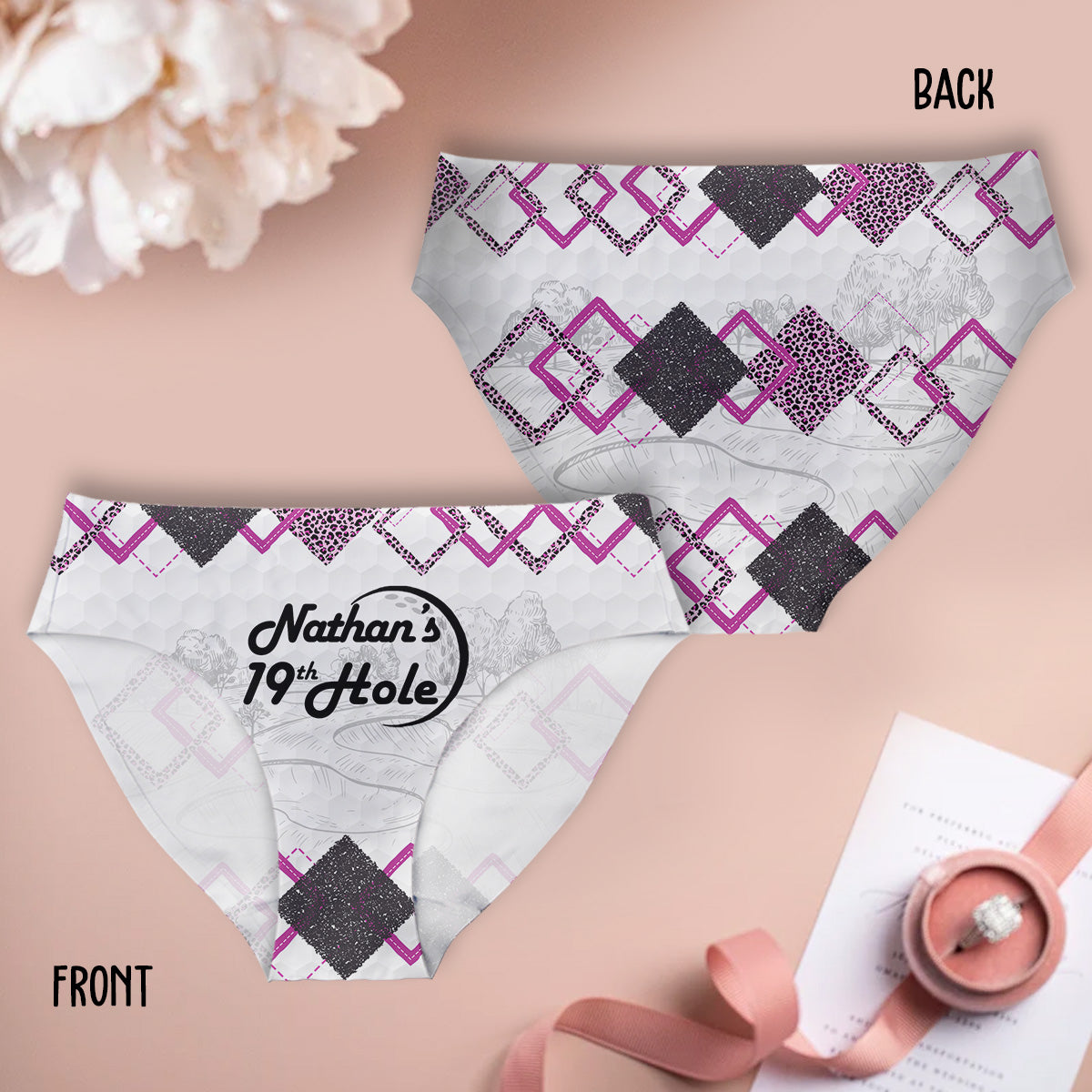 19Th Hole - Personalized Golf Women Briefs & Men Boxer Briefs