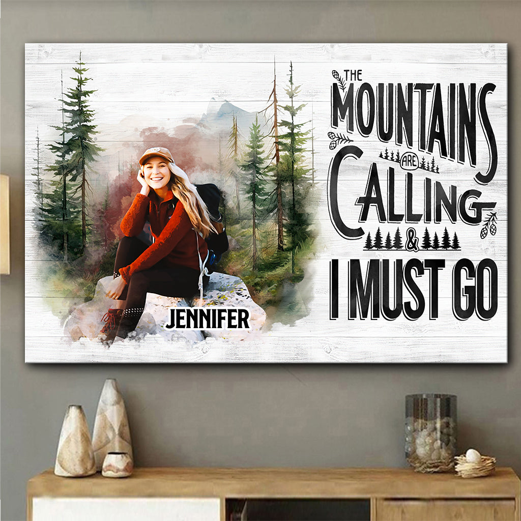 La montagne m'appelle - Toile et affiche de randonnée personnalisées
