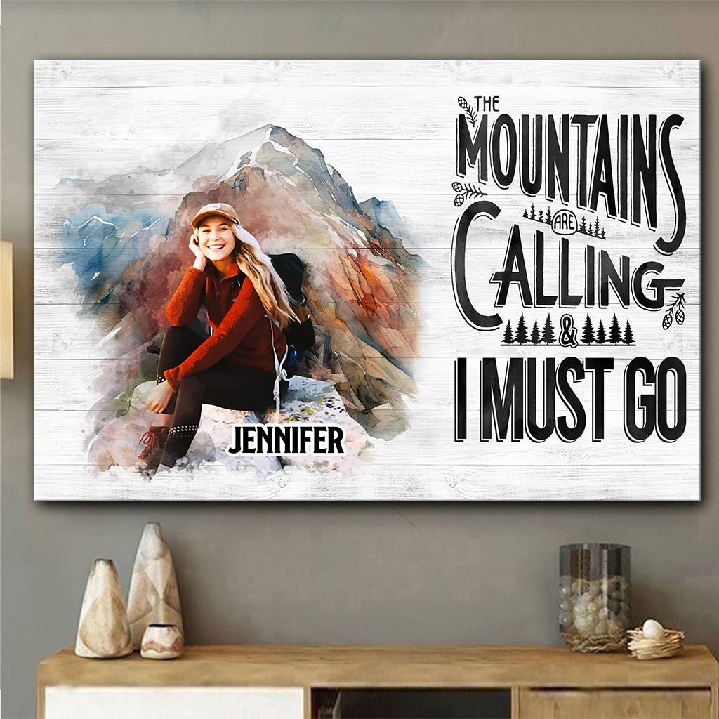 La montagne m'appelle - Toile et affiche de randonnée personnalisées