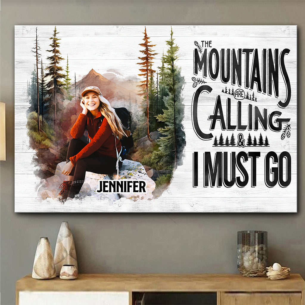La montagne m'appelle - Toile et affiche de randonnée personnalisées