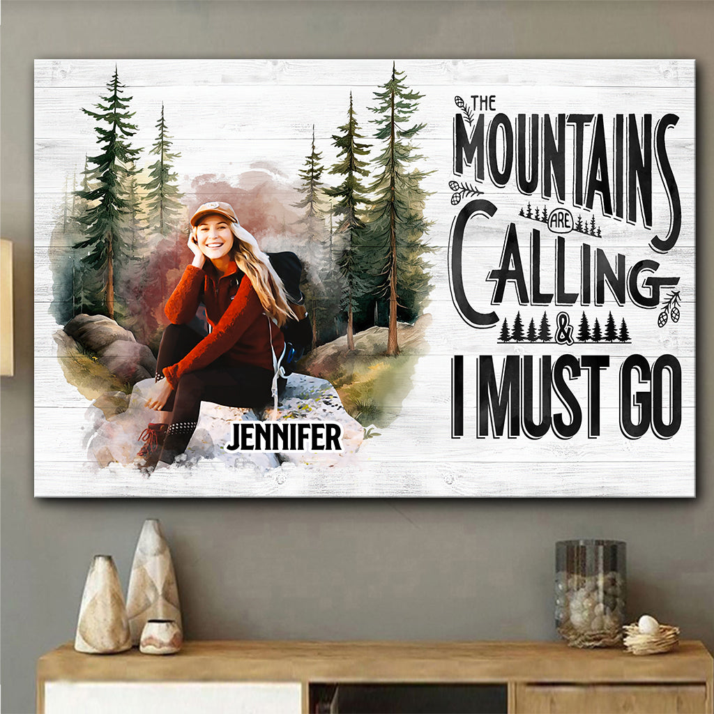 La montagne m'appelle - Toile et affiche de randonnée personnalisées