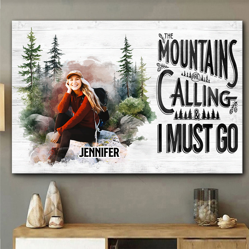 La montagne m'appelle - Toile et affiche de randonnée personnalisées