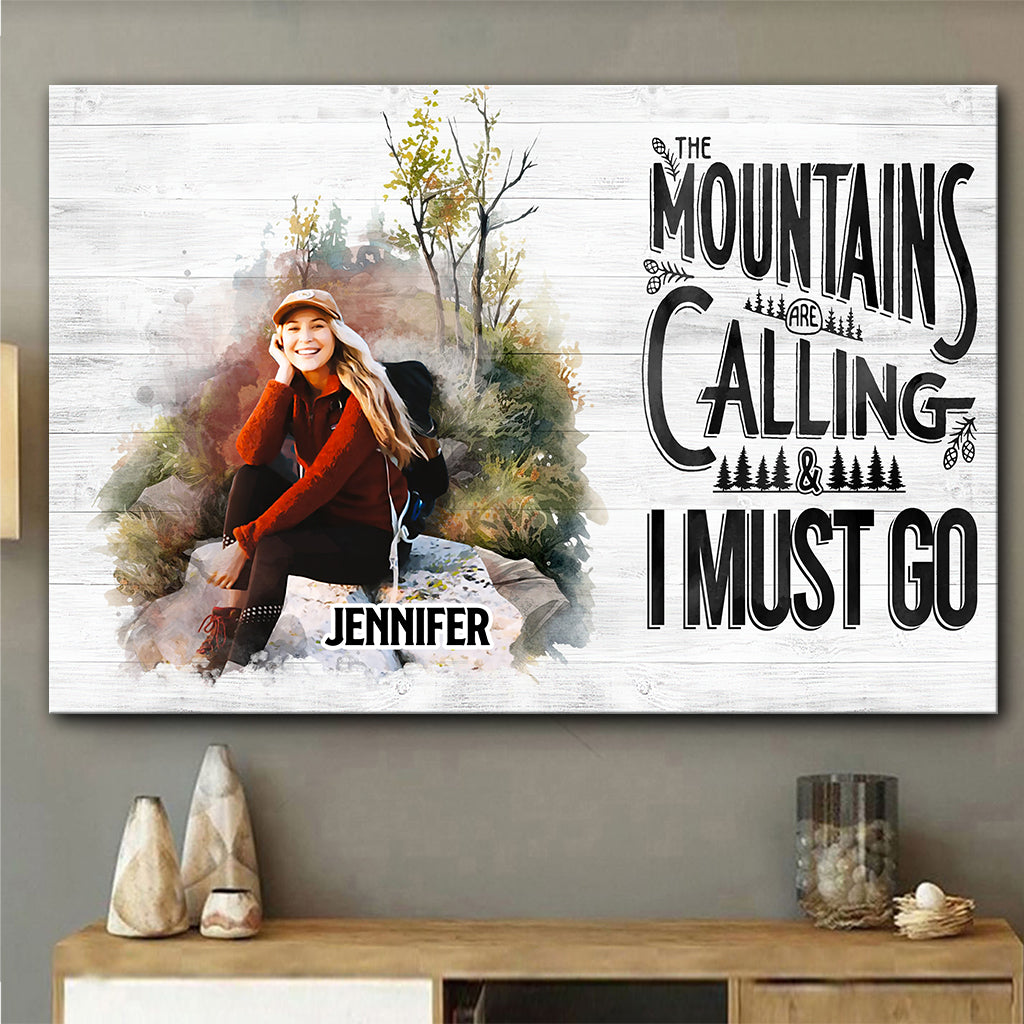 La montagne m'appelle - Toile et affiche de randonnée personnalisées