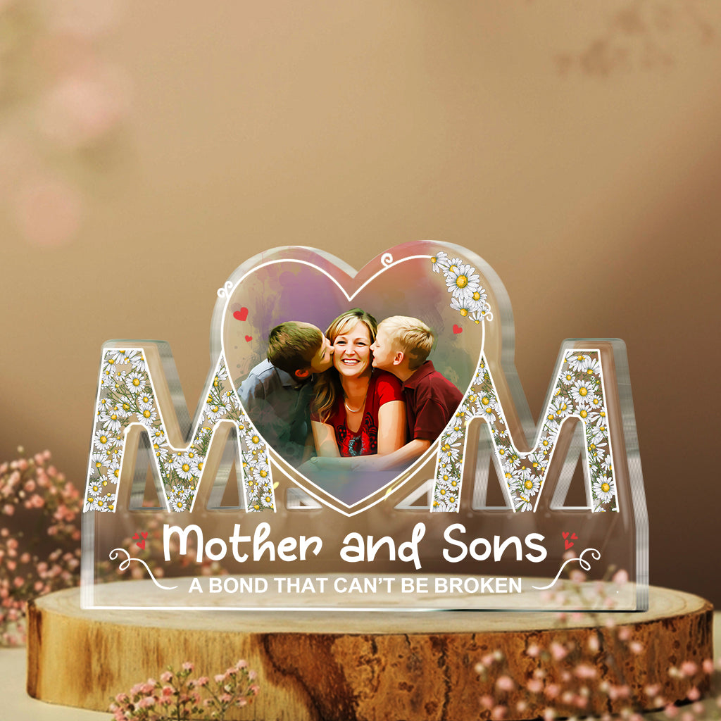 Mère et fille - Plaque acrylique personnalisée en forme de mère