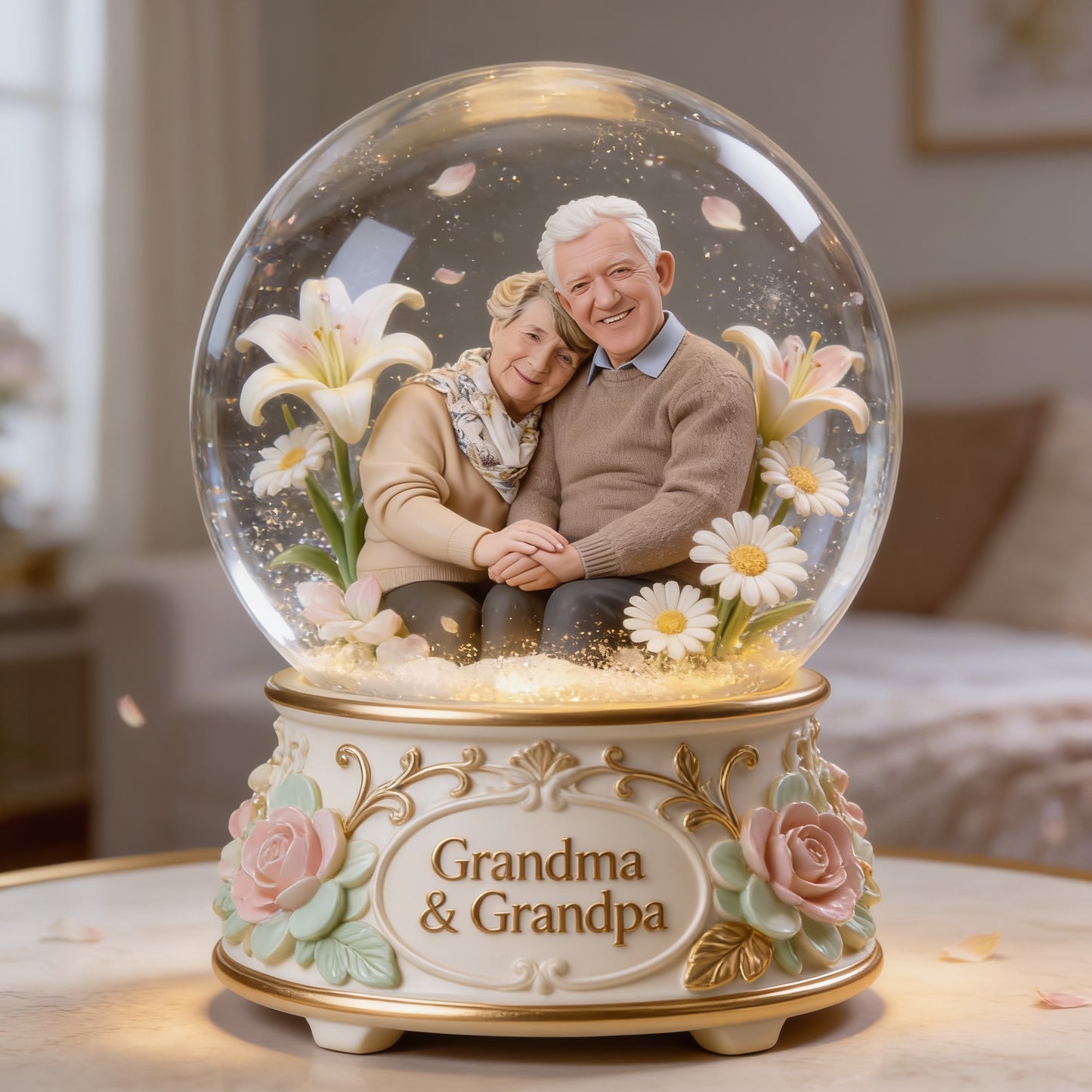 Plaque acrylique personnalisée à partir de n'importe quelle photo, cadeau pour elle, maman, grand-mère... - Plaque acrylique personnalisée « Grand-mère » en forme de pièce