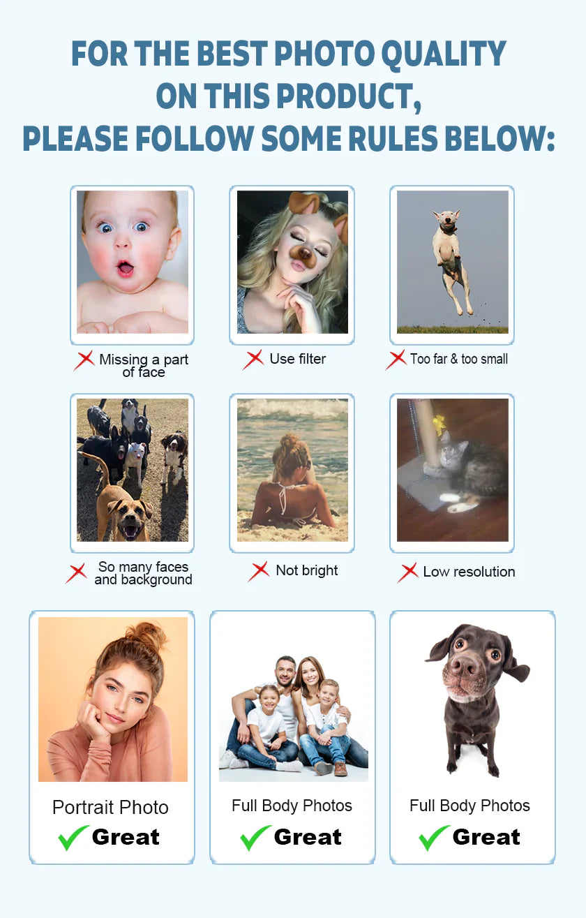 Ornement photo personnalisé pour couple - Ornement sur mesure