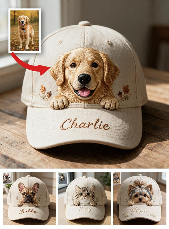 Casquette Classique Personnalisée Golden Retriever, Cadeau Chien pour Propriétaires