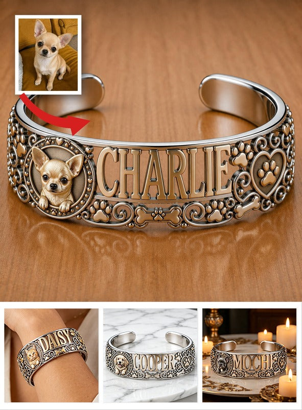 Bracelet en Aluminium Personnalisé pour Chihuahua - Cadeau pour Amateurs
