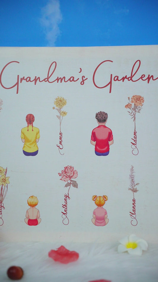 Le jardin de grand-mère - Toile et affiche personnalisées pour grand-mère