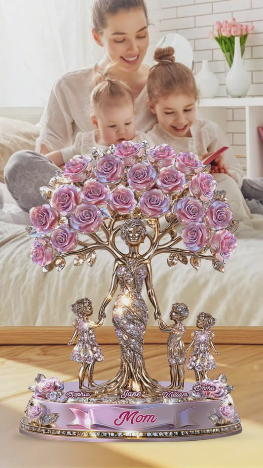 The Love Between Mother And Her Kids - Personalized Mother Custom Shaped Acrylic Plaque