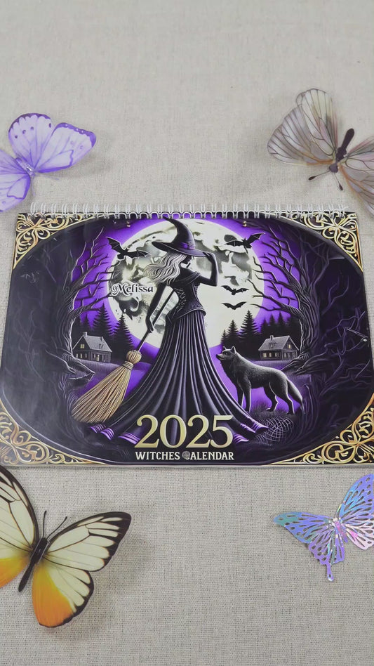 Calendrier des sorcières - Calendrier mural et de bureau personnalisé sur le thème des sorcières