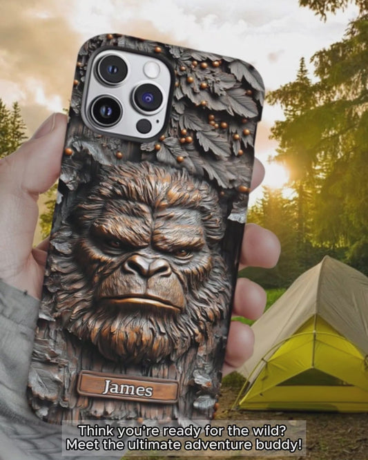Sasquatch - Coque de téléphone personnalisée avec motif intégral pour le camping