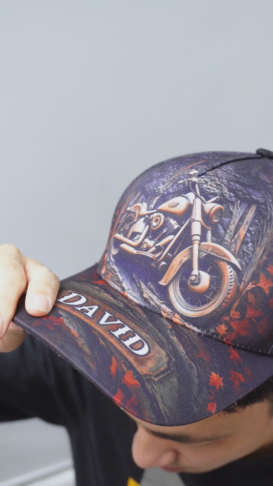 Casquette de motard classique personnalisée « Heat To Ride »