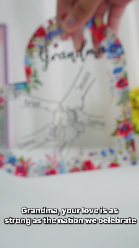 La vie de grand-mère - Plaque acrylique personnalisée pour le 4 juillet