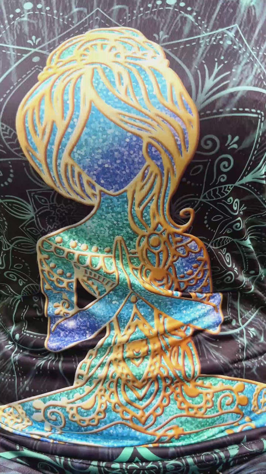 Namaste Green - Personalized Yoga Hollow Tank Top and Leggings