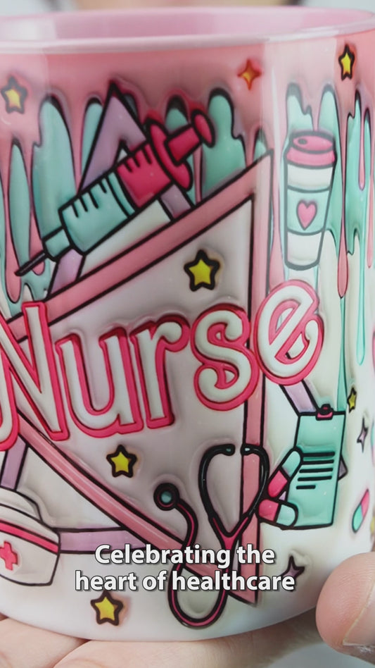 Poupée rose Nurse Life - Mug personnalisé « Infirmière »