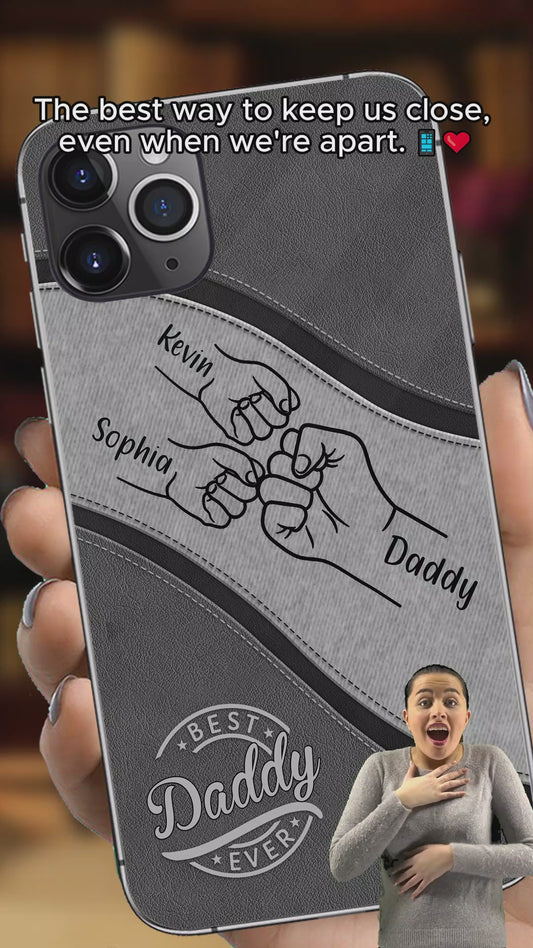 Daddy And Me Daddy's Team - Personalized Father Phone Case