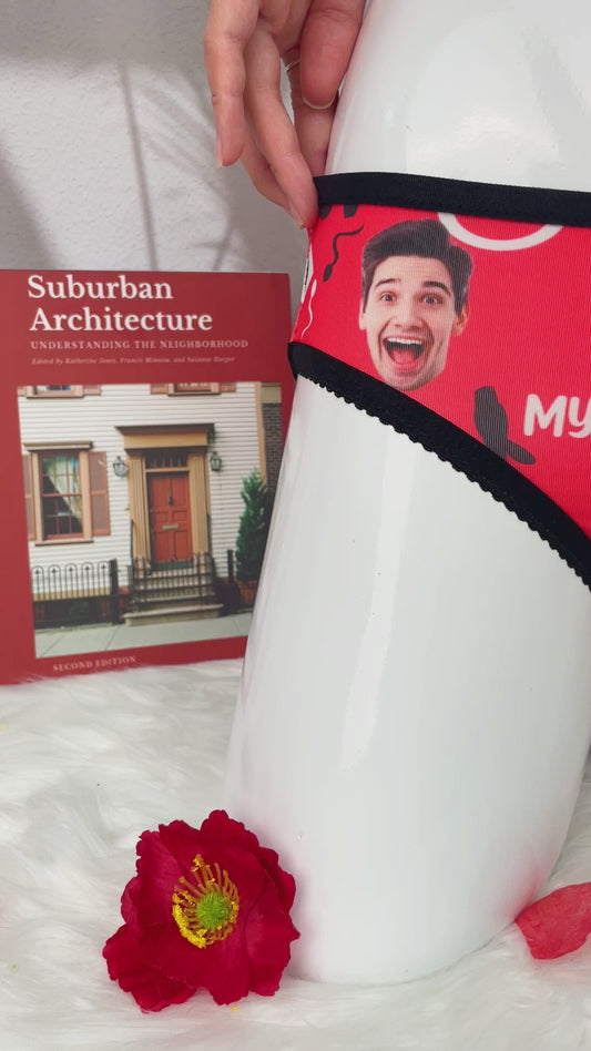 Je suis faite pour être à genoux à te vider - Culottes pour femmes personnalisées avec bordure en dentelle pour couples