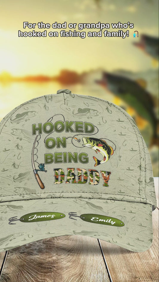 Accro à être papa/grand-père... - Casquette de pêche classique personnalisée