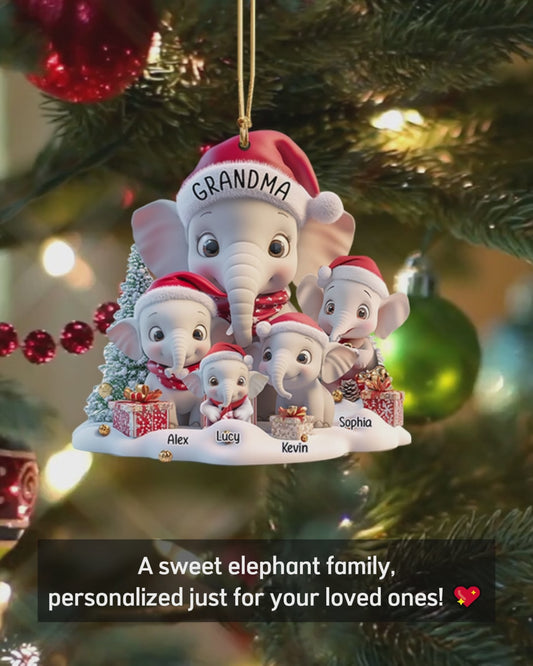 Ornement éléphant mignon personnalisé - Ornement éléphant personnalisé