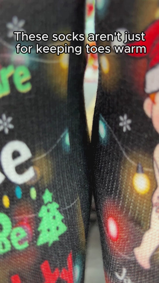 Si tu es sage, je serai coquin(e) - Cadeau pour mari, femme, petit(e) ami(e) - Chaussettes personnalisées