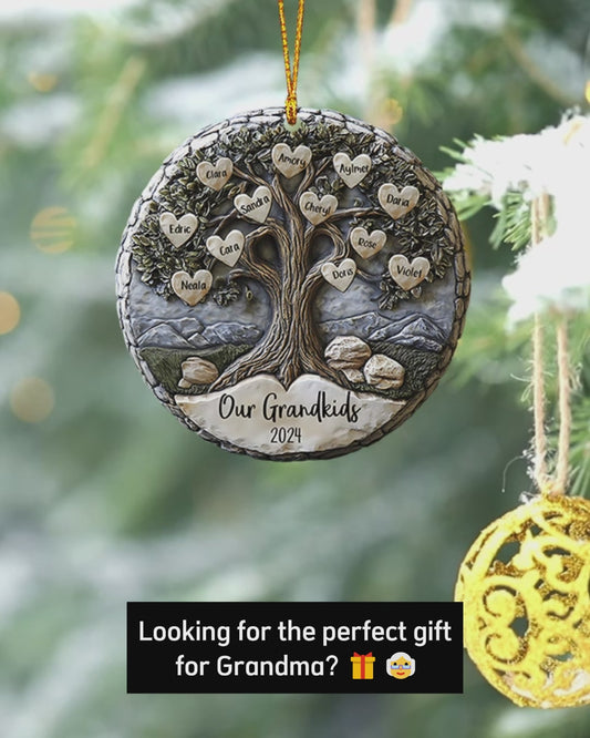 Our Grandkids 2024 - Personalized Grandma Ornament