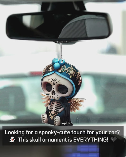 Cute Skull - Personalized Skull Car Ornament