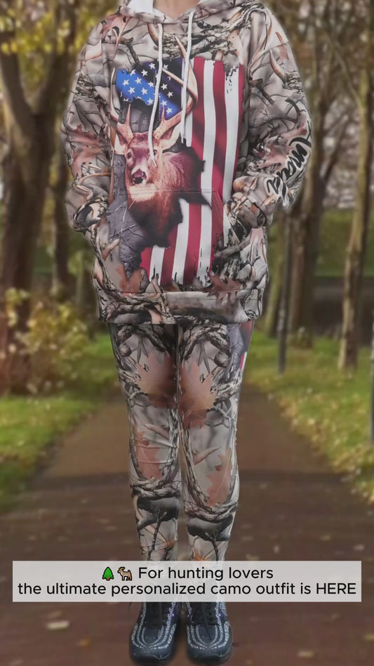 Passionné de chasse ? Sweat à capuche et legging personnalisés pour la chasse