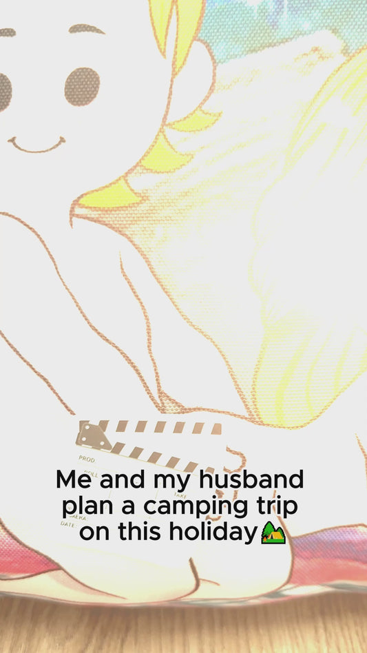 Être ensemble, c'est notre endroit préféré - Coussin décoratif de camping personnalisé