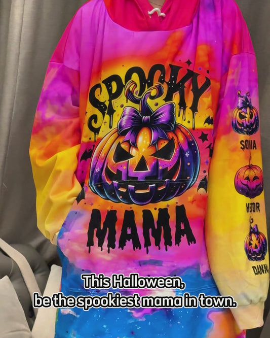 Spooky Mama - Personalized Mother Blanket Hoodie