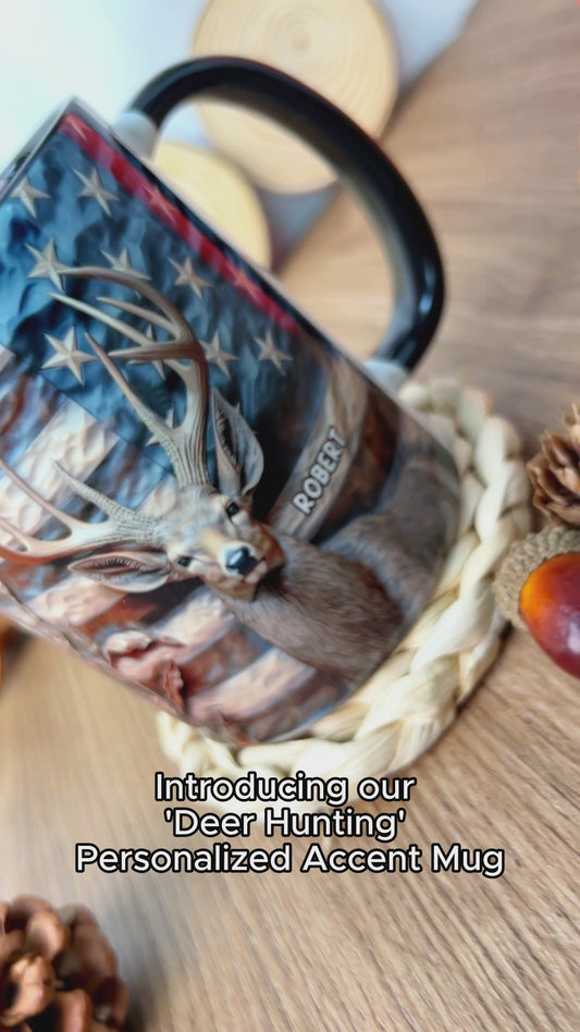 Mug personnalisé sur le thème de la chasse au cerf