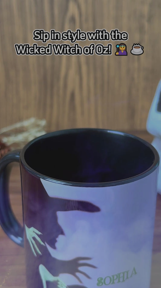 Mug personnalisé Halloween Witch Shadow - Thème sorcière