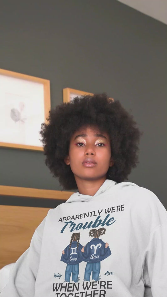 Trouble Together - T-shirt et sweat à capuche personnalisés pour meilleures amies
