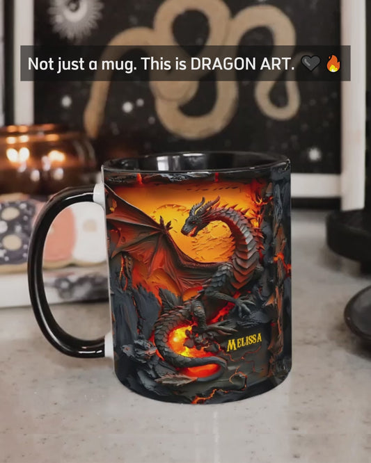Mug personnalisé « J’adore les dragons »