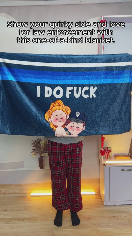 J'aime la police - Couverture personnalisée pour couple