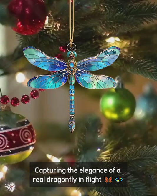 Libellule bleue - Ornement de jardin personnalisé