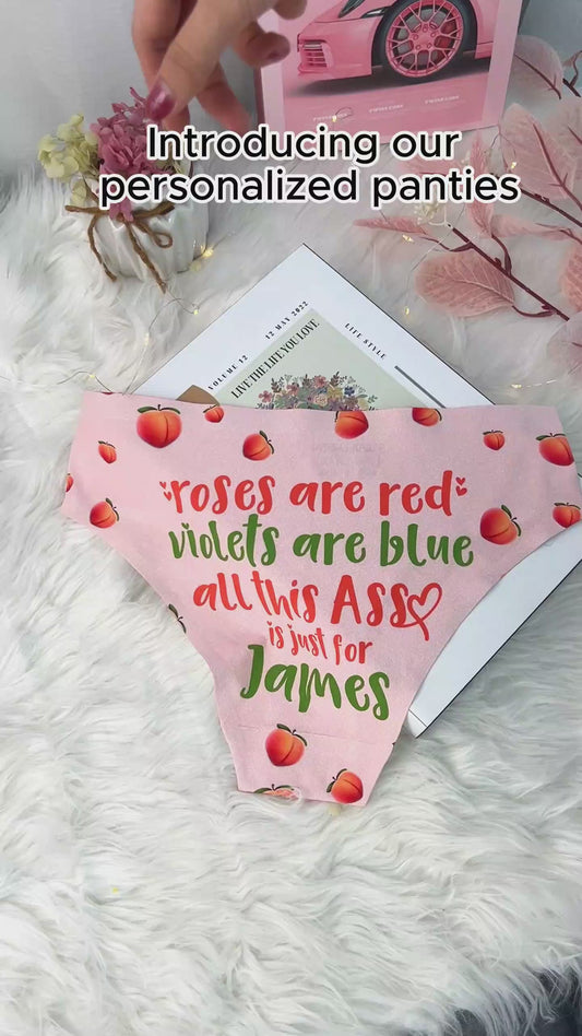 Les roses sont rouges, les violettes sont bleues - Culottes personnalisées pour couples de femmes