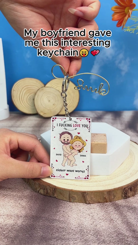 Porte-clés personnalisé pour couple avec code QR scannable de votre chanson préférée