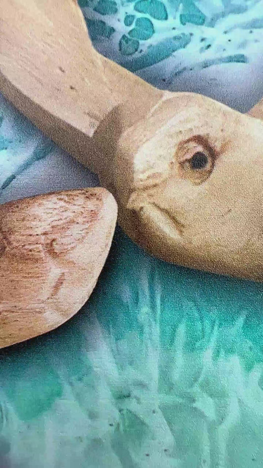 Tant de tortues dans la mer - Panneau en bois personnalisé « Tortue »