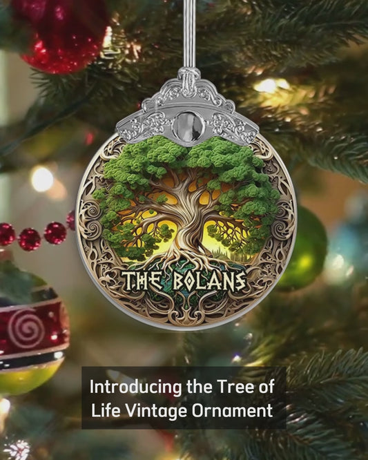 Tree Of Life Scandinavian Mythology Rustic Style - Personalized Irish Vintage Ornament