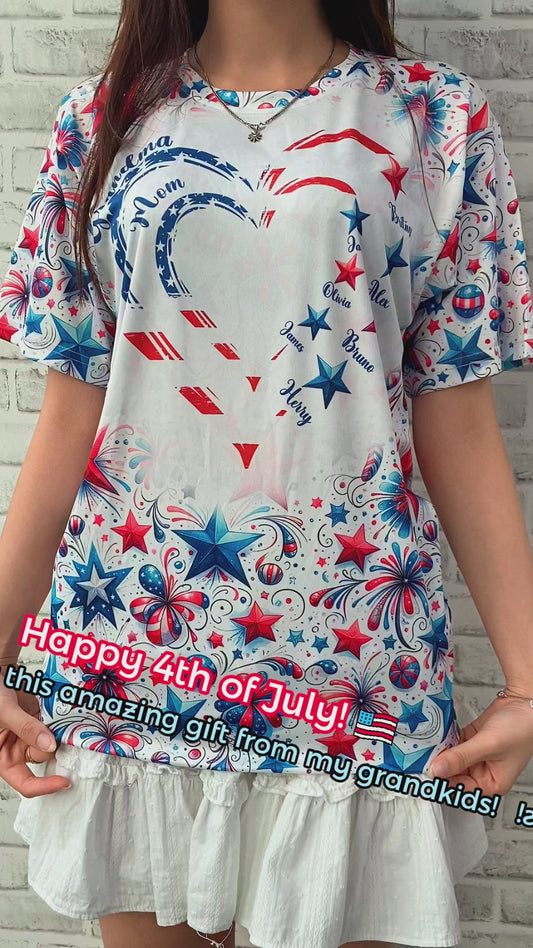 T-shirt personnalisé « Grand-mère américaine »