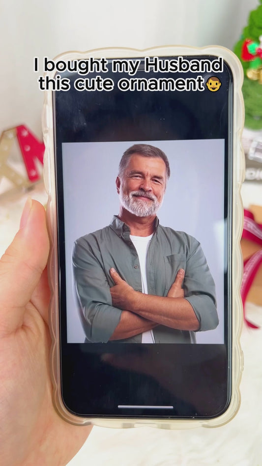 Photo insérée - Ornement transparent de pêche humoristique et personnalisé - Décoration de pêche transparente - Moulinet - Garder le moulinet