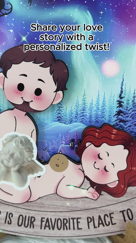 Être ensemble est mon bonheur préféré - cadeau pour mari, femme, petite amie, petit ami - Plaque en bois personnalisée à 2 couches