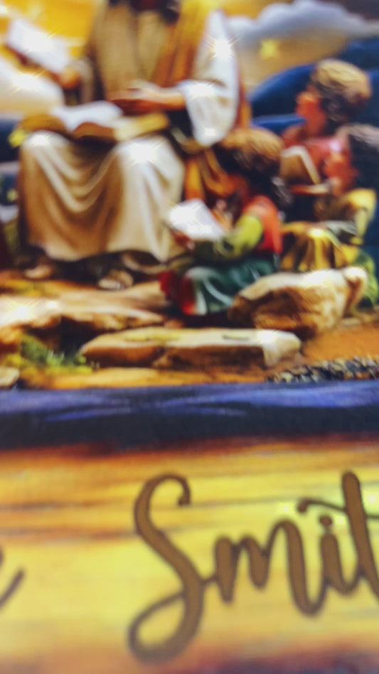 Écoute profonde - Banc en bois chrétien personnalisé