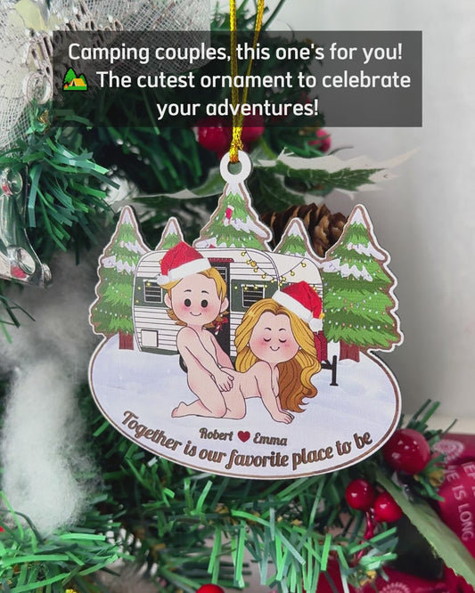 Être ensemble, c'est notre endroit préféré - cadeau pour mari, femme, petite amie, petit ami - Ornement personnalisé