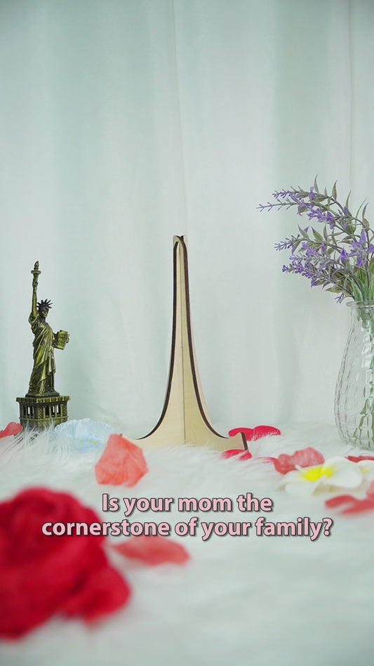 Tu es le pilier de notre couple, Maman Ours - Plaque en bois personnalisée à 2 couches