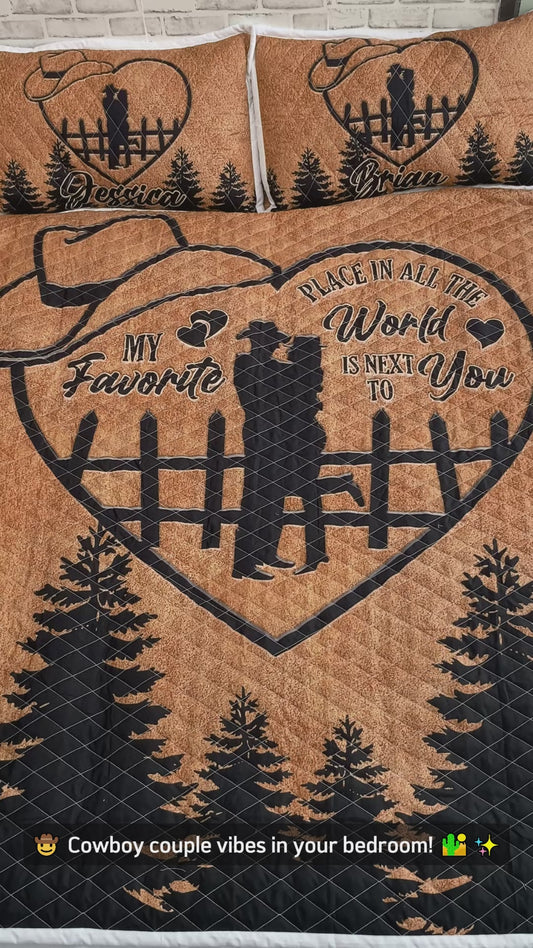Next To You - Personalized Country Girl Quilt Set