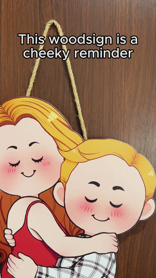 Je suis à toi. Aucun remboursement ni retour. Panneau en bois personnalisé pour couple.