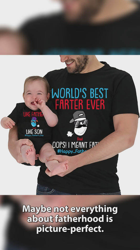 Meilleur péteur du monde en devenir - T-shirt et body bébé personnalisés pour papa