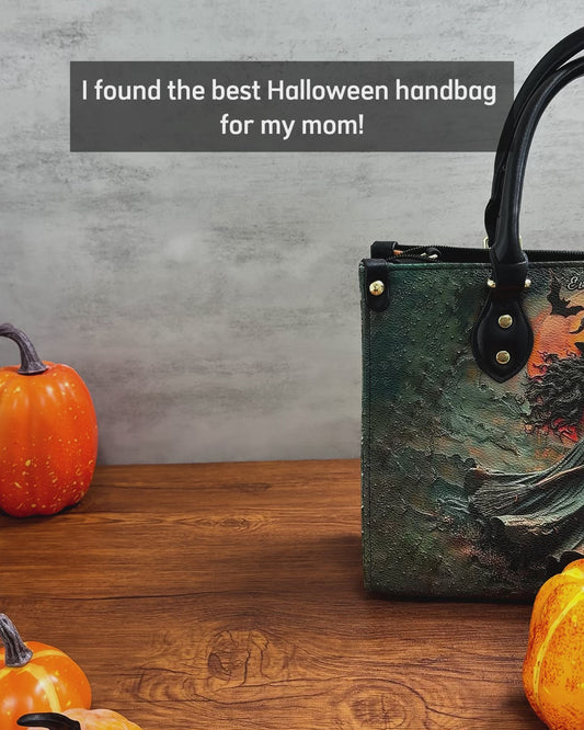 Joyeux Halloween - Sac à main personnalisé en cuir Mother Leather